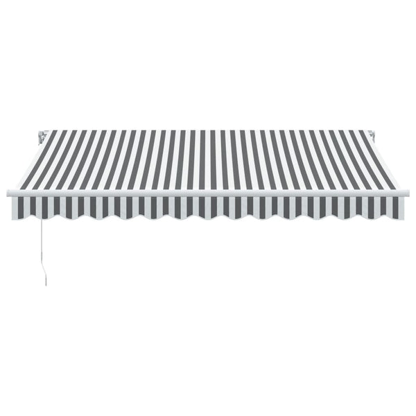 Markise mit LED Anthrazit & Weiß 350x250 cm