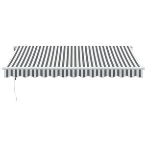 Automatische LED Markise, Anthrazit & Weiß, 350x250 cm