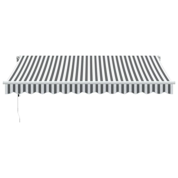 Automatische LED Markise, Anthrazit & Weiß, 350x250 cm