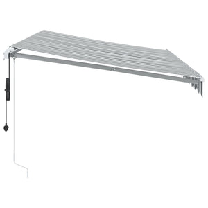 Automatische LED Markise, Anthrazit & Weiß, 350x250 cm