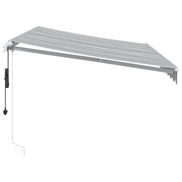 Automatische LED Markise, Anthrazit & Weiß, 350x250 cm