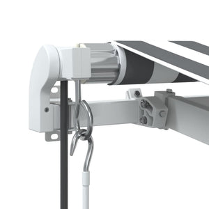 Automatische LED Markise, Anthrazit & Weiß, 350x250 cm