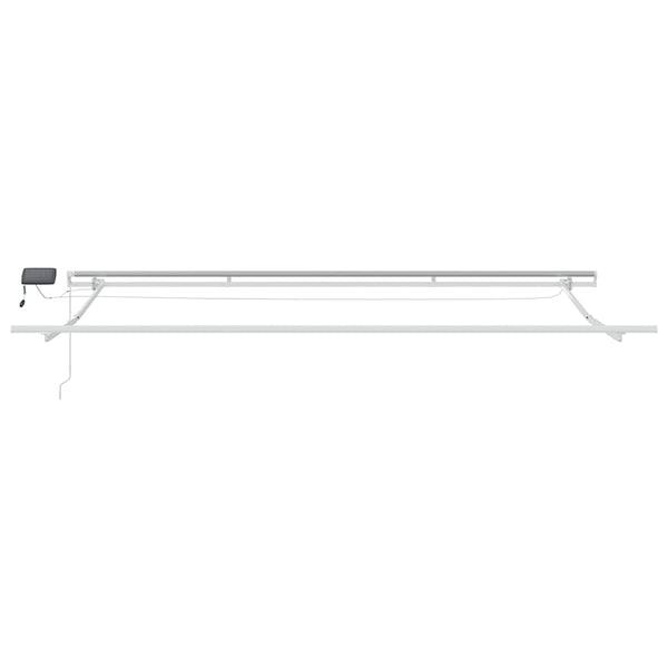 Manuelle LED Markise Anthrazit & Weiß 400x300 cm