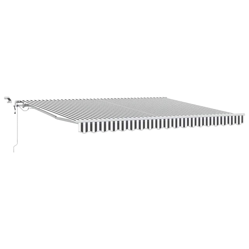 Automatische LED Markise Anthrazit & Weiß 400x300 cm