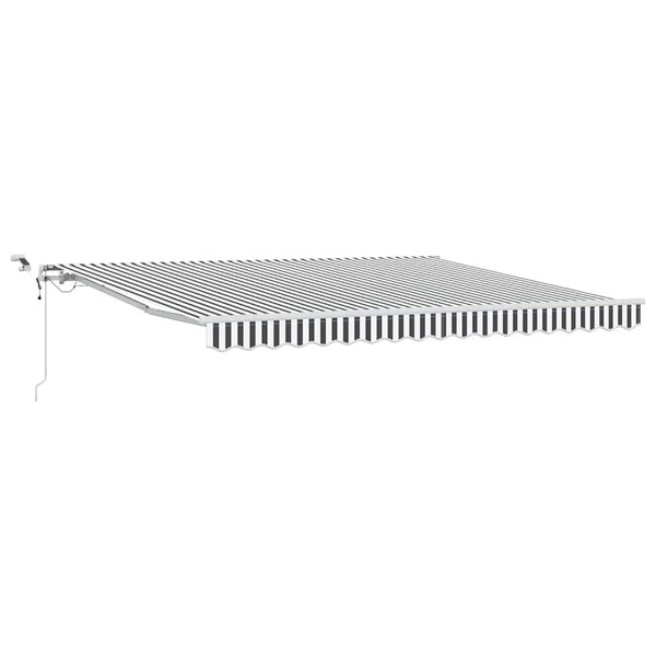 Automatische LED Markise Anthrazit & Weiß 400x300 cm