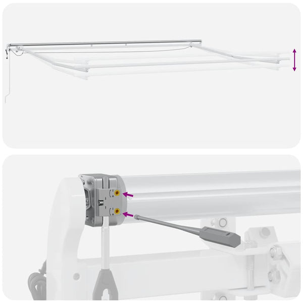 Automatische LED Markise Anthrazit & Weiß 400x300 cm