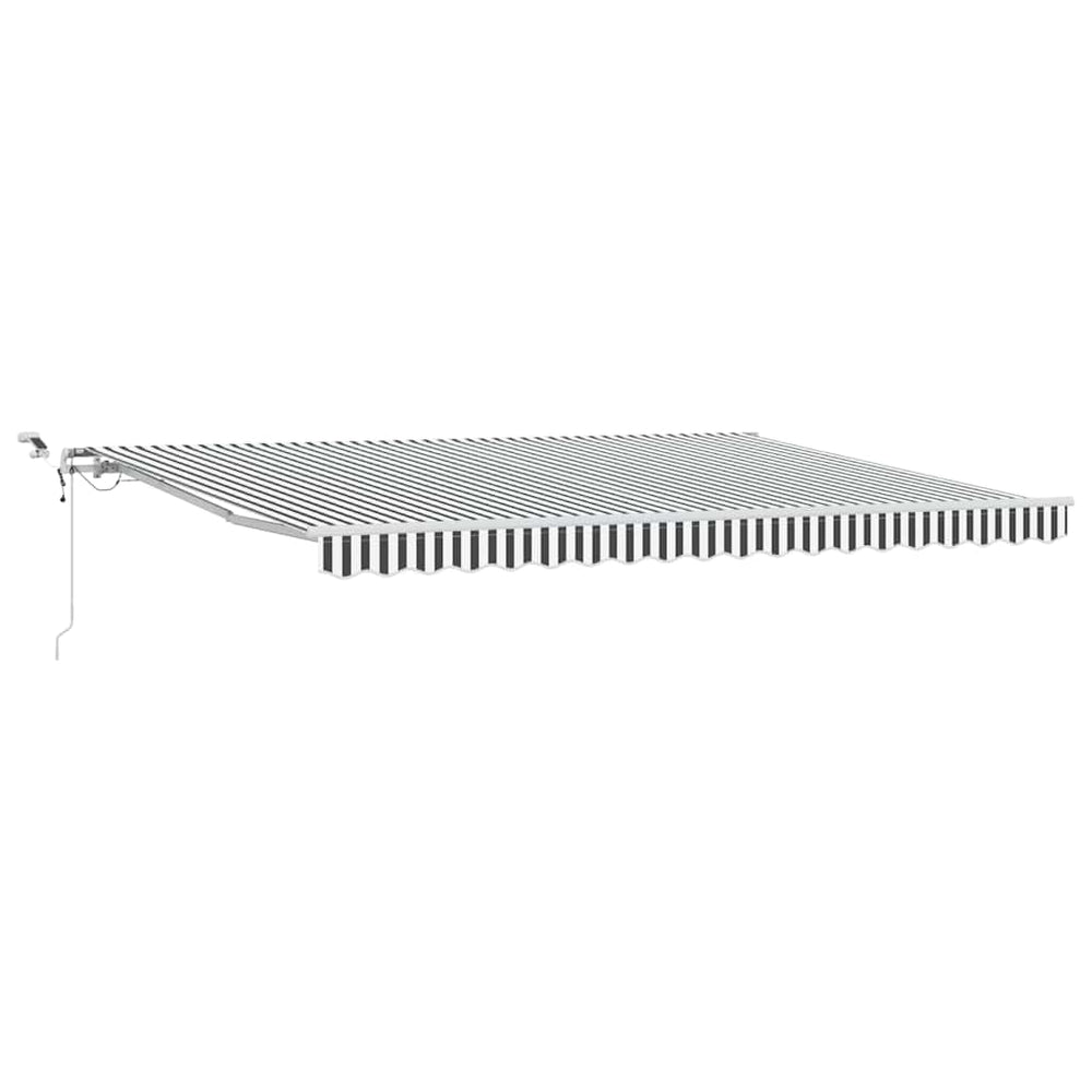 Automatische LED Markise Anthrazit & Weiß 450x300 cm
