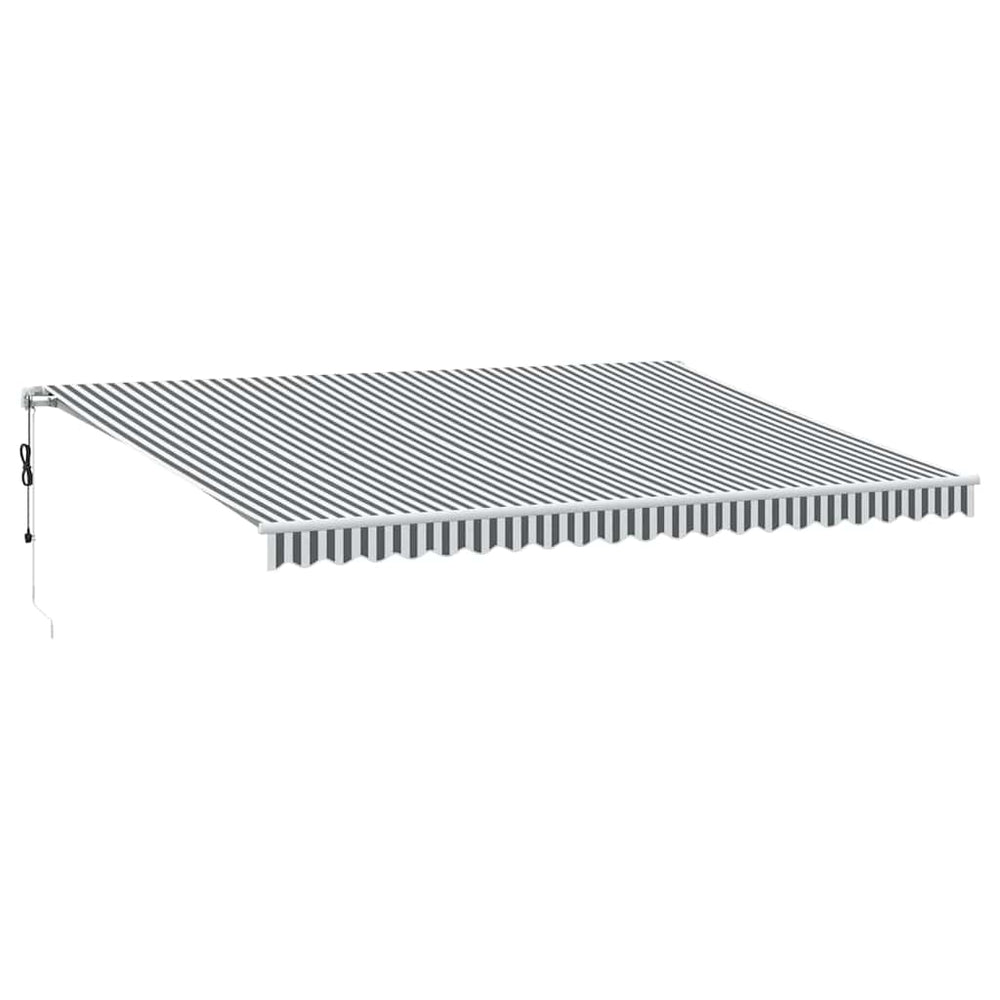 Automatische LED Markise Anthrazit & Weiß 500x300 cm