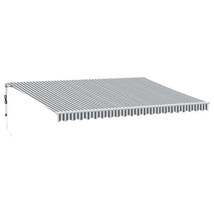 Automatische LED Markise Anthrazit & Weiß 500x300 cm