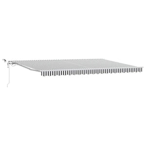 Automatische LED Markise Anthrazit & Weiß 500x300 cm