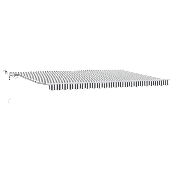 Automatische LED Markise Anthrazit & Weiß 500x300 cm