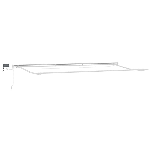 Manuelle LED Markise Anthrazit & Weiß 600x300 cm