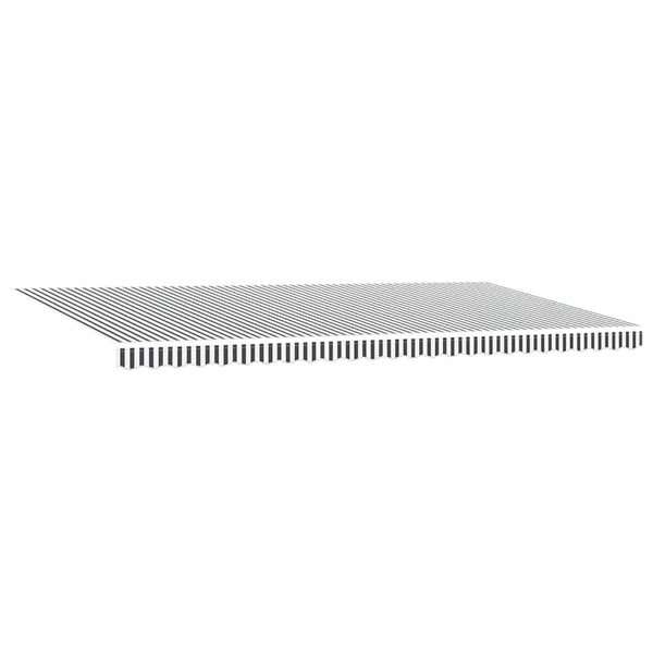 Manuelle LED Markise Anthrazit & Weiß 600x300 cm