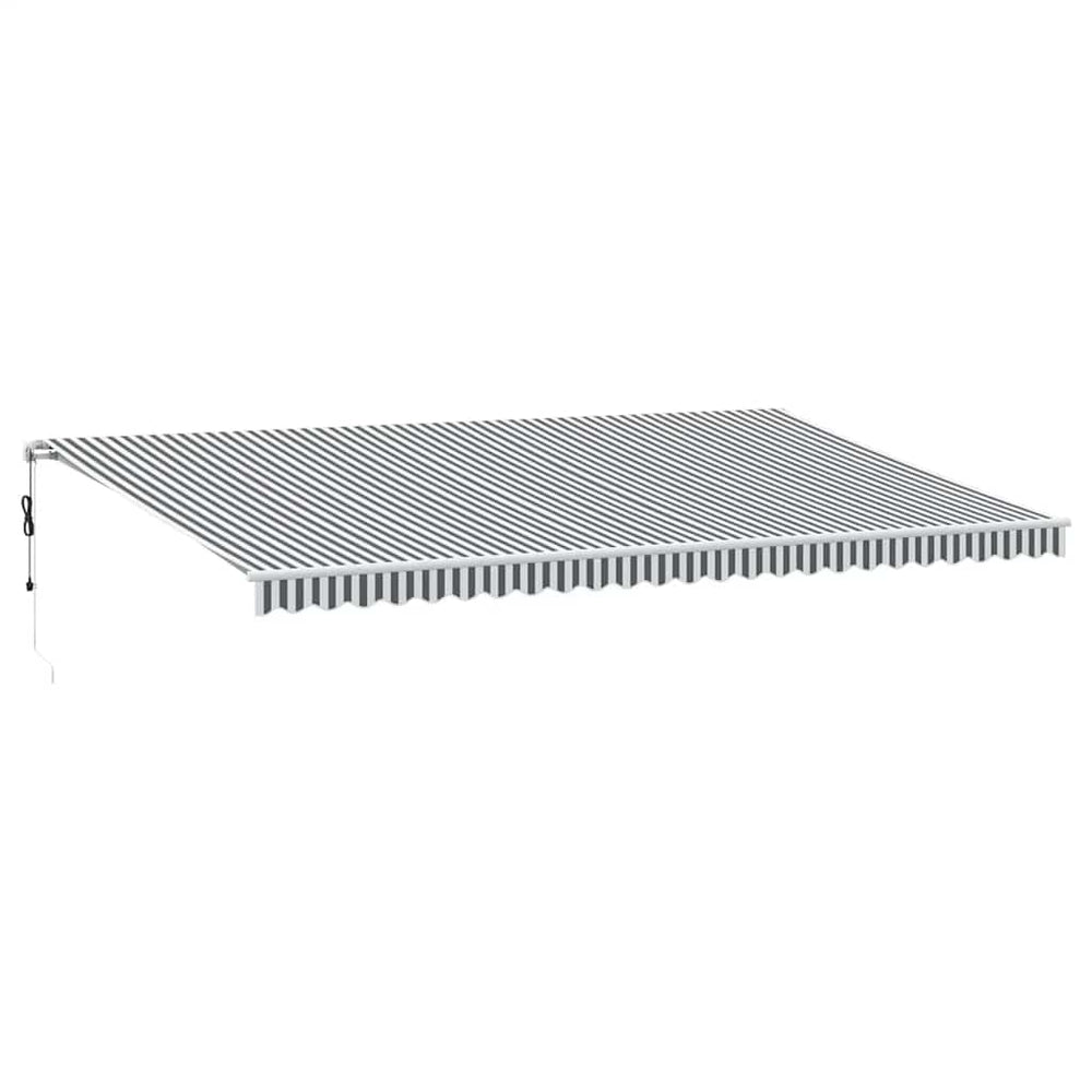 Automatische LED-Markise, 600x300 cm, Anthrazit & Weiß