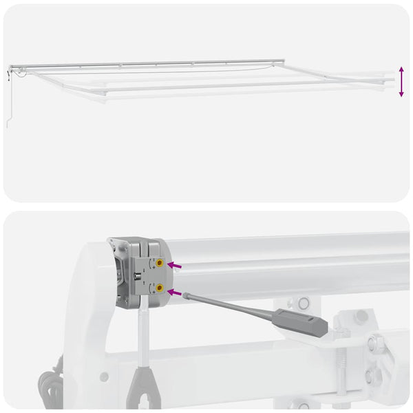 Automatische LED-Markise, 600x300 cm, Anthrazit & Weiß