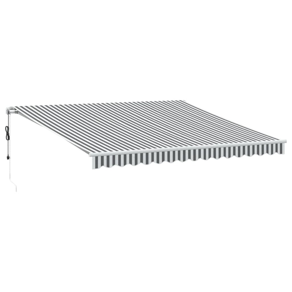 Automatische Markise Anthrazit & Weiß 400x350 cm
