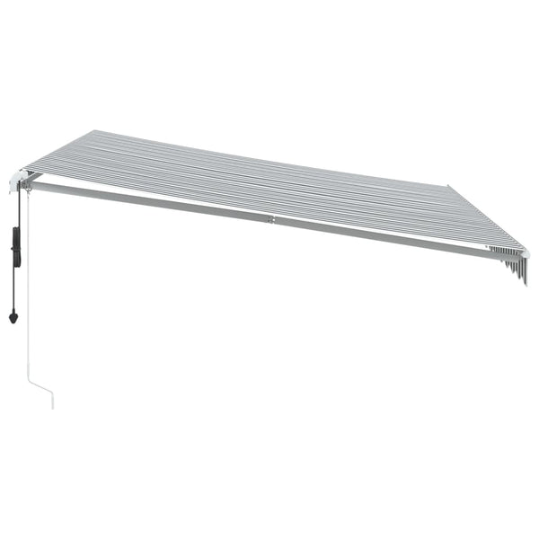 Automatische Markise Anthrazit & Weiß 400x350 cm