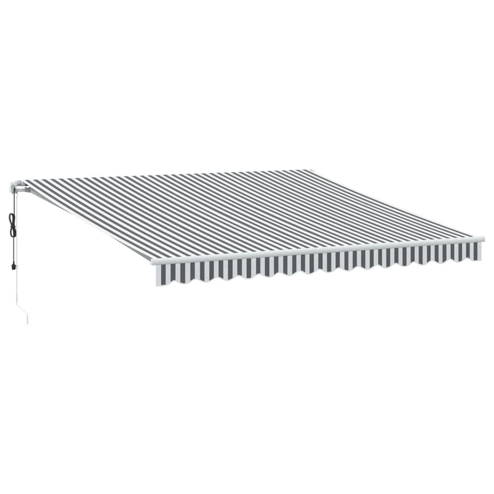 Automatische LED Markise Anthrazit & Weiß 400x350 cm