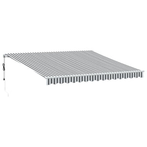 Automatische LED Markise Anthrazit & Weiß 400x350 cm