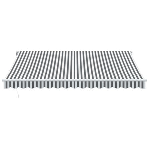 Automatische LED Markise Anthrazit & Weiß 400x350 cm