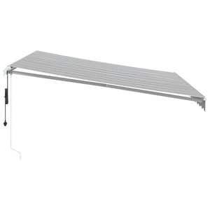 Automatische LED Markise Anthrazit & Weiß 400x350 cm