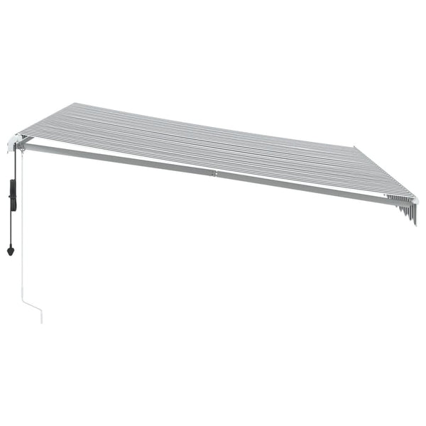 Automatische LED Markise Anthrazit & Weiß 400x350 cm
