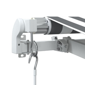 Manuelle LED Markise Anthrazit & Weiß 450x350 cm