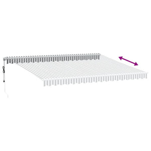 Automatische Markise Anthrazit & Weiß 450x350 cm