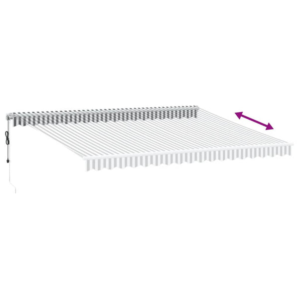 Automatische Markise Anthrazit & Weiß 450x350 cm