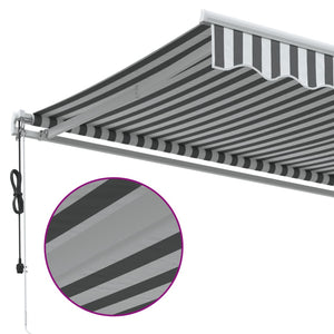 Automatische Markise Anthrazit & Weiß 450x350 cm