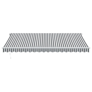 Automatische LED Markise Anthrazit & Weiß 450x350 cm