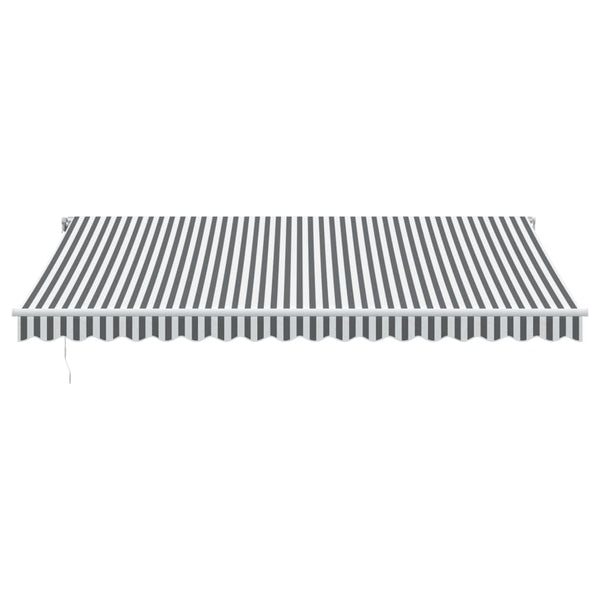 Automatische LED Markise Anthrazit & Weiß 450x350 cm