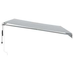 Automatische LED Markise Anthrazit & Weiß 450x350 cm