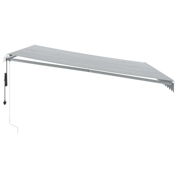 Automatische LED Markise Anthrazit & Weiß 450x350 cm