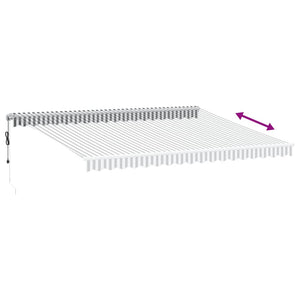 Automatische LED Markise Anthrazit & Weiß 450x350 cm