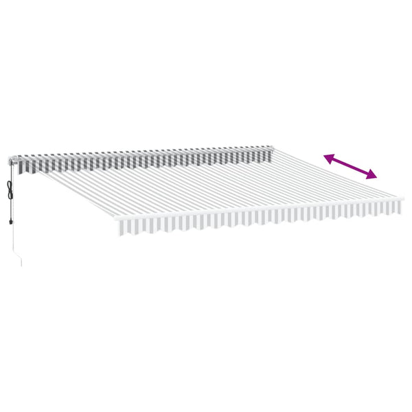 Automatische LED Markise Anthrazit & Weiß 450x350 cm