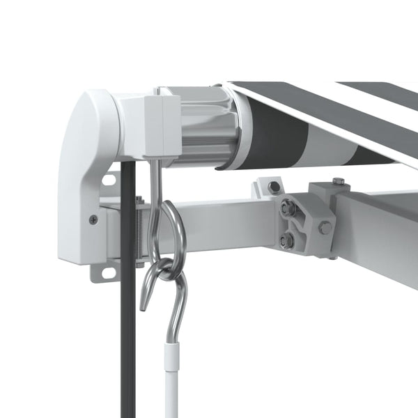 Automatische LED Markise Anthrazit & Weiß 450x350 cm