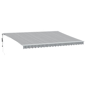 Automatische Markise Anthrazit & Weiß 500x350 cm