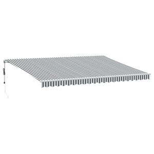 Automatische LED Markise Anthrazit & Weiß 500x350 cm
