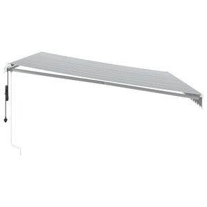 Automatische LED Markise Anthrazit & Weiß 500x350 cm