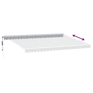 Automatische LED Markise Anthrazit & Weiß 500x350 cm