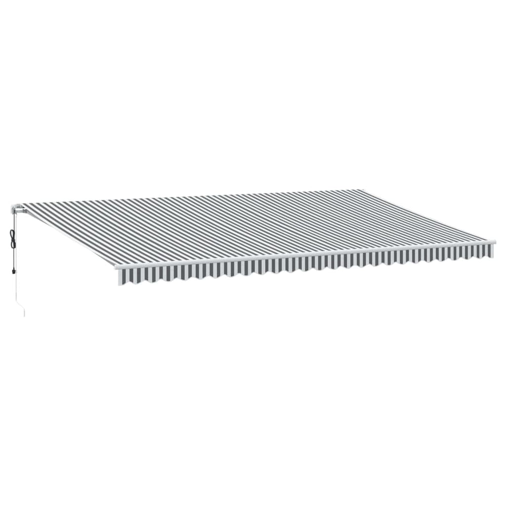 vidaXL Store banne automatique anthracite et blanc 600x350 cm