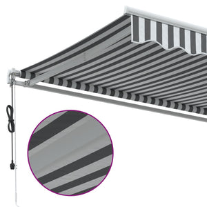 Automatische Markise Anthrazit & Weiß 600x350 cm
