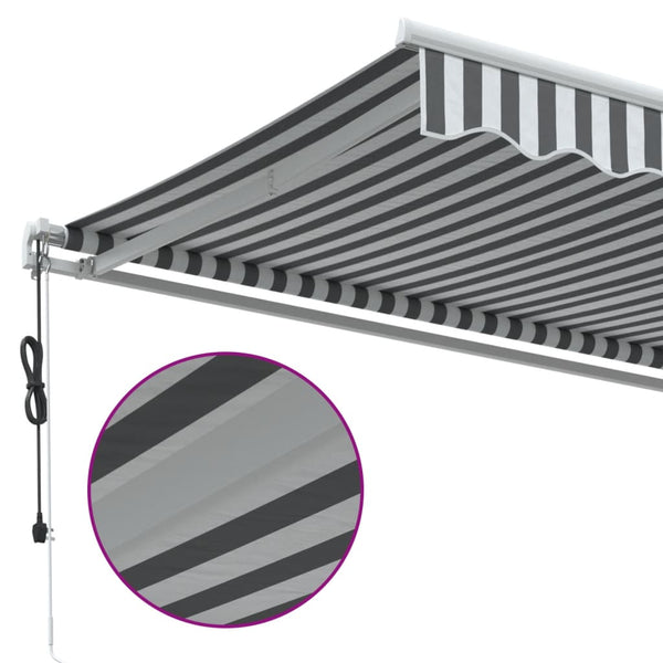 Automatische Markise Anthrazit & Weiß 600x350 cm