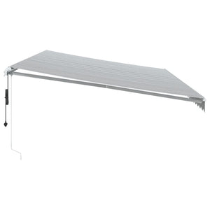vidaXL Auvent automatique avec LED Anthracite et blanc 600x350 cm