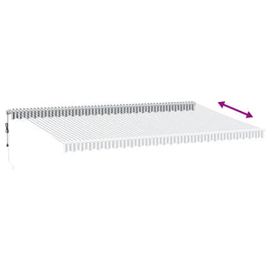 vidaXL Auvent automatique avec LED Anthracite et blanc 600x350 cm