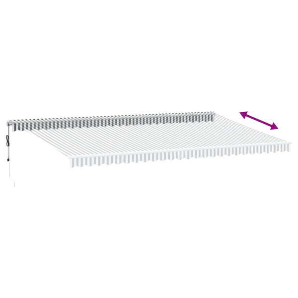 vidaXL Auvent automatique avec LED Anthracite et blanc 600x350 cm