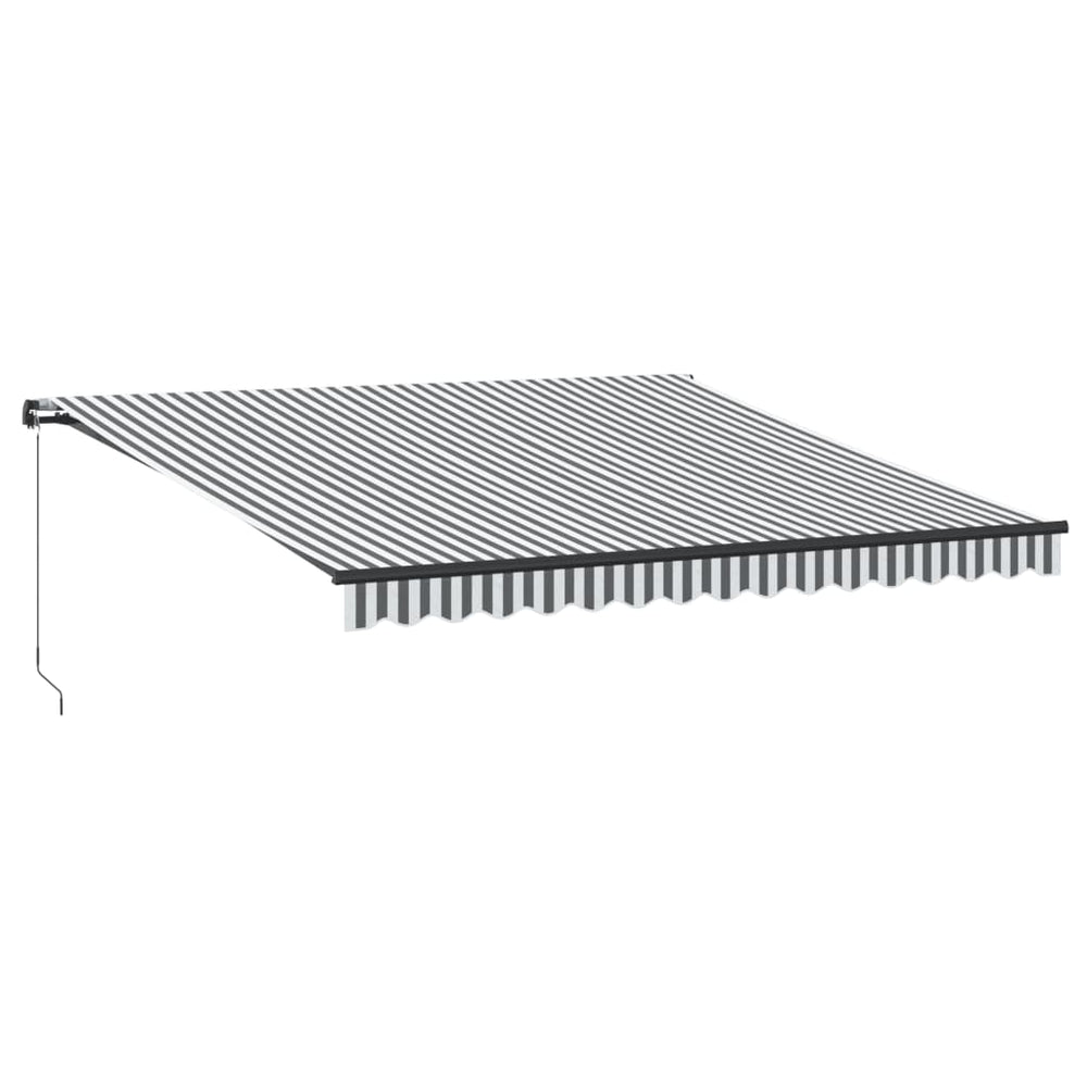 vidaXL Auvent manuel avec LED anthracite et blanc 400x350 cm