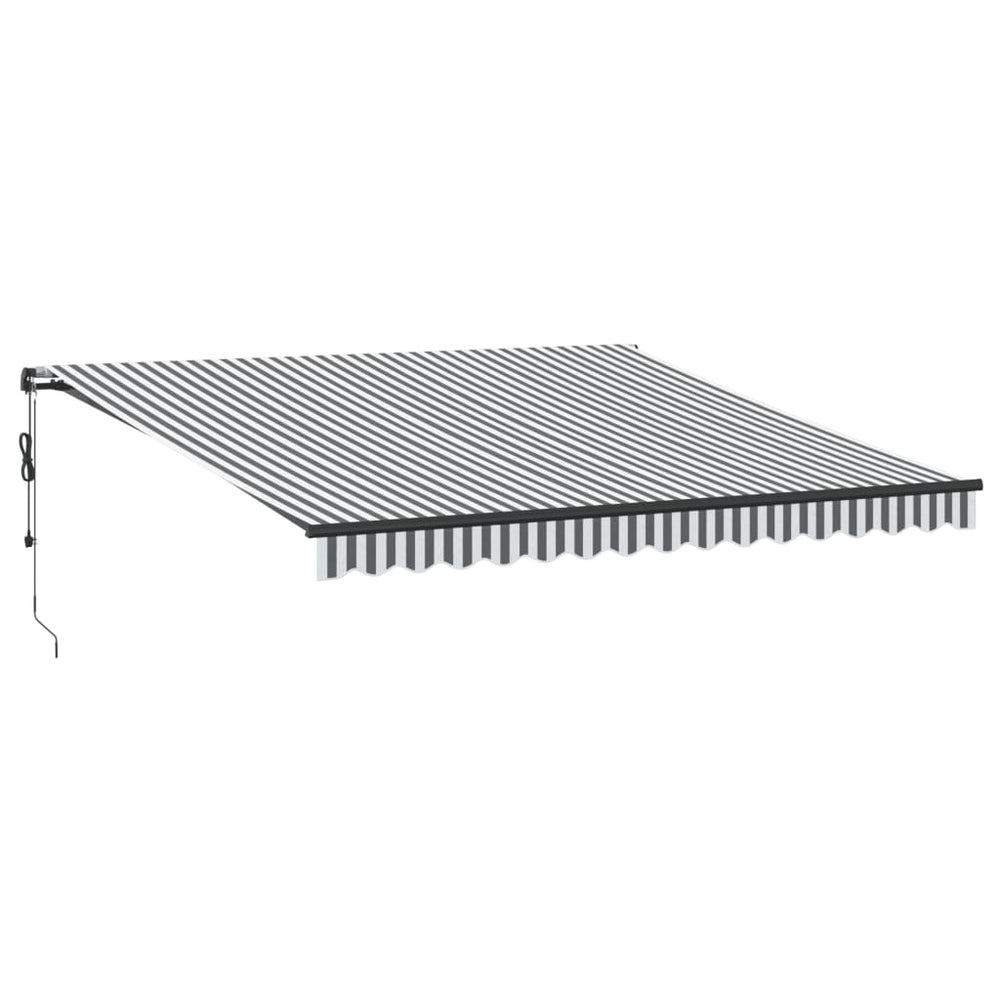 Automatische Markise Anthrazit & Weiß 400x350 cm