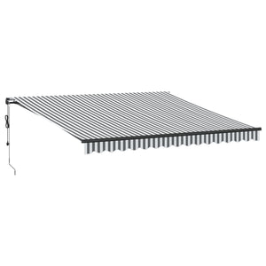 Automatische Markise Anthrazit & Weiß 400x350 cm